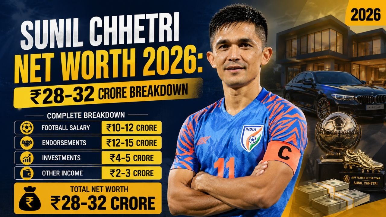 Sunil Chhetri Net Worth 2026: ₹28-32 Crore Breakdown